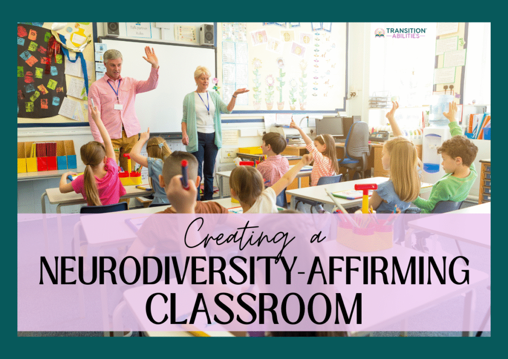 Teachers leading a neurodiversity-affirming classroom discussion
