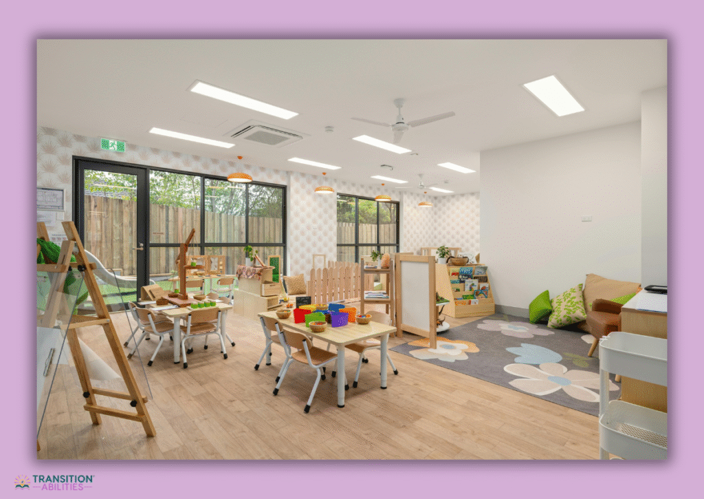 Bright and organized classroom learning environment