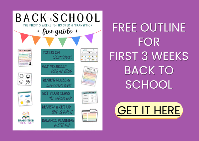 Back-to-school guide for the first three weeks of special education classes