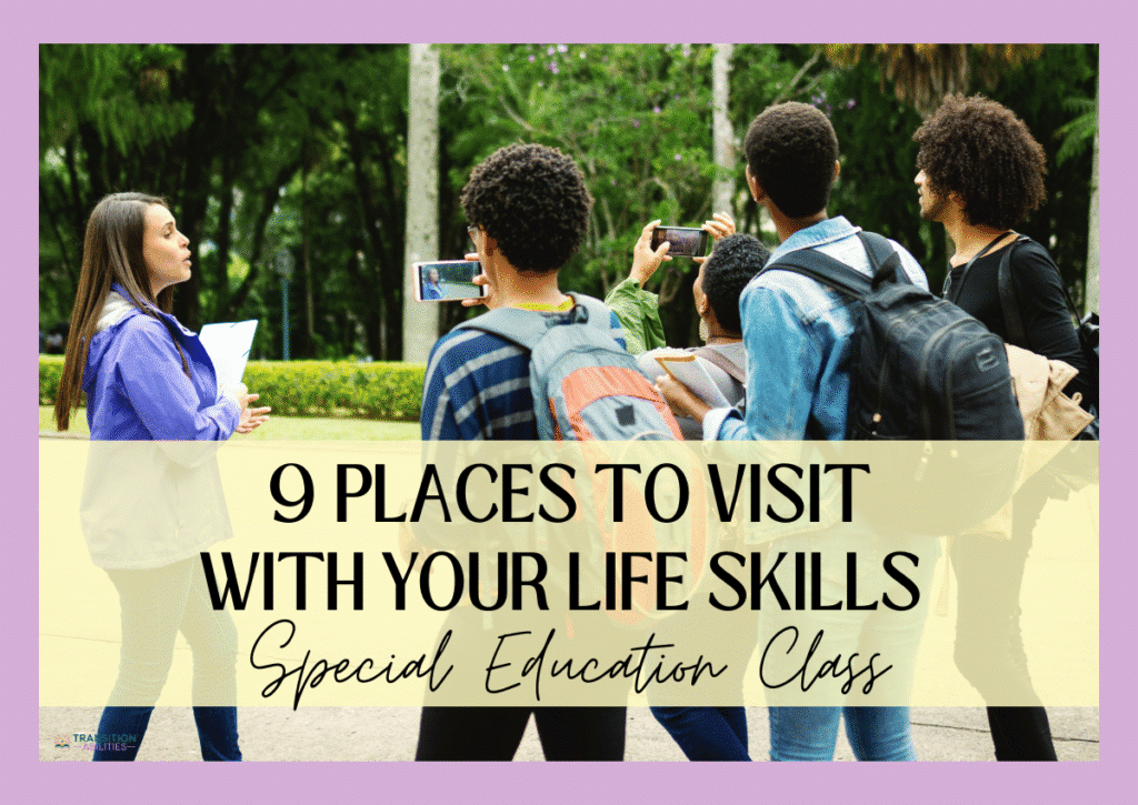 Students on outdoor life skills field trip