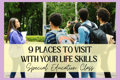 Students on outdoor life skills field trip