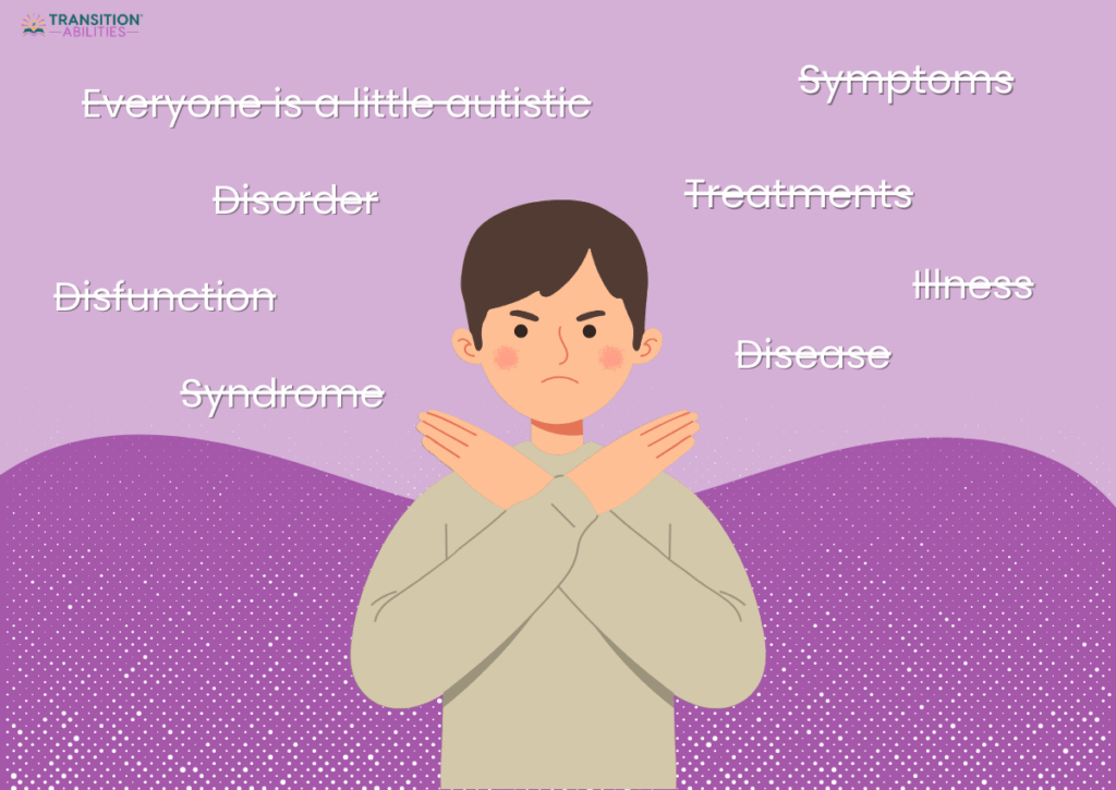 Illustration of child rejecting harmful autism labels