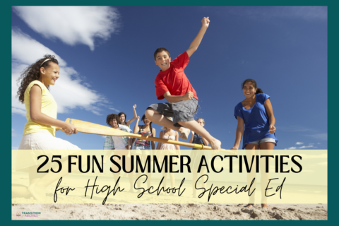 A group of teens playing a beach game with wooden sticks, one boy mid-jump over a stick